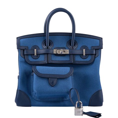 cargo Birkin 25 blue egee